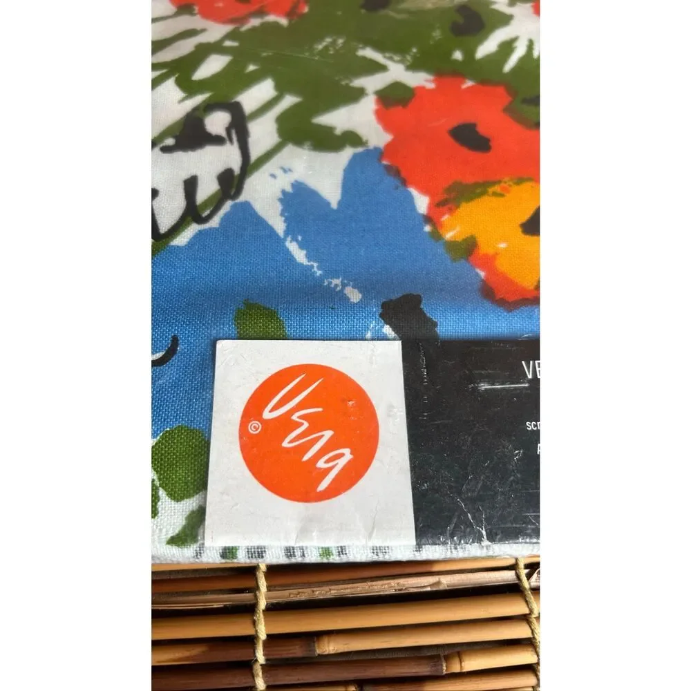 VERA NEUMANN Press Style 50203 60x84 Vintage NIP Tablecloth Bright Floral Colors